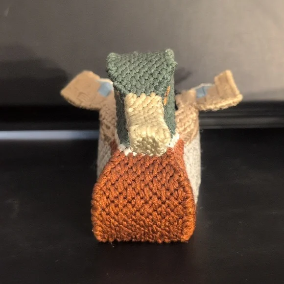 Vintage Needlepoint Mallard Duck Container Plastic Canvas - Picture 2 of 6